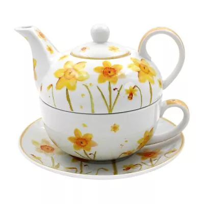 Buy Daffodils Floral Tea For One Set, Fine China, Boxed #LP94899 • 17.99£