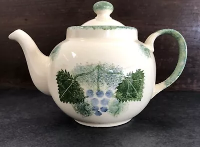 Buy Beautiful Poole Pottery Teapot. Vineyard Pattern. Pristine Condition. 2.5 Pints • 28£