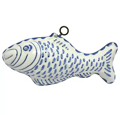 Buy Vintage BASSANO ABC CERAMICHE Italy Blue & White Hand Painted Smiling Fish Mold • 24.06£