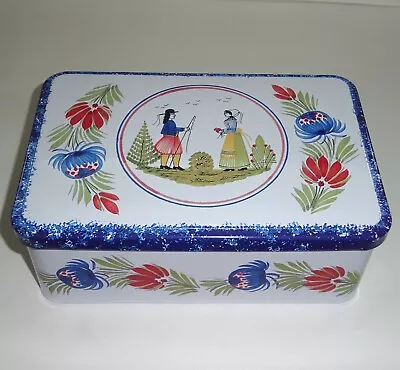 Buy Massilly France Biscuit Tin / Cookie Tin Quimper Henriot Empty • 2.99£