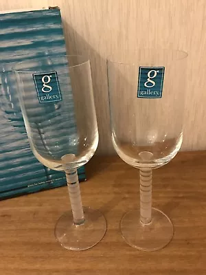 Buy Edinburgh Crystal Gallery COOL-HOOPS Large Stemmed Wine Glasses X 2 BNIB • 30£