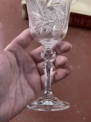Buy Crystal Clear Industries - Monica Pinwheel - 4 Goblet Wine Glasses - Bohemian • 47.50£
