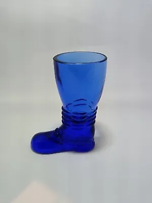 Buy Reijmyre Swedish Cobalt Blue Textured Glass Boot Vase 5.5 Inches High  • 25£