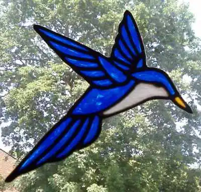Buy Hummingbird Stained Glass Effect Window Cling Decor Sticker • 3.75£
