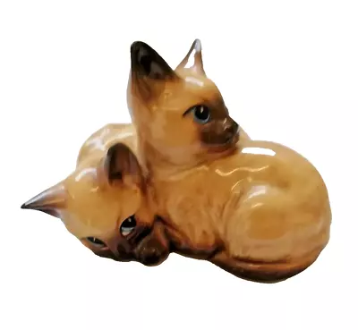 Buy Vintage Beswick Siamese Kittens Curled Together 1296 Cats Vintage Figurine • 0.99£