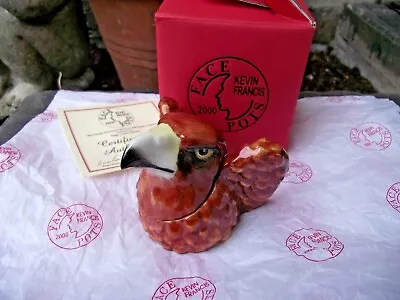 Buy Kevin Francis Face Pot Trinket Box Golden Eagle Bird Of Prey Retired Ltd Edition • 30£
