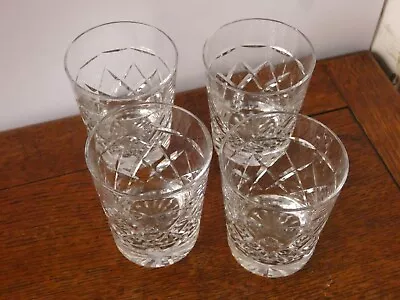 Buy 4 Good Quality Cut Crystal Tumblers Glasses • 15£