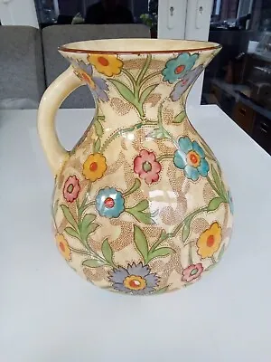 Buy Antique Tuscan Decoro Pottery Vase Decorated With Flowers • 20£
