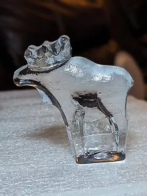 Buy Vintage Lindshammar Swedish Glass Moose Figural Paperweight  Not Labelled • 13.28£
