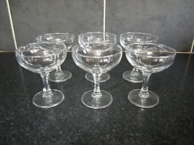 Buy Six X Vintage 1950's/60's Champagne Saucers (hex Stems) • 18.99£