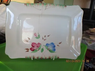 Buy Original Art Deco Clarice Cliff Serving Dish With Flowers Newport Pottery - Used • 17.50£
