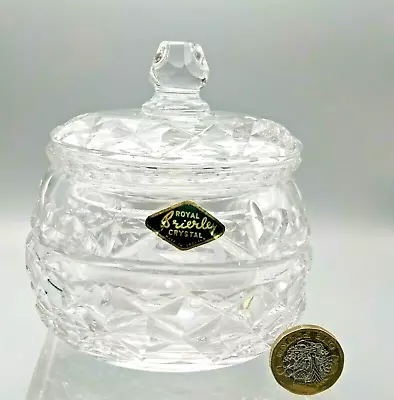 Buy Vintage 1970s Royal Brierley Hand Cut Crystal Lidded Trinket Pot/Powder Bowl • 7.99£