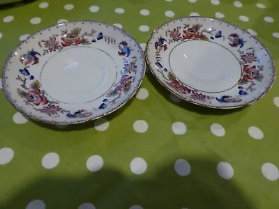 Buy Tuscan Fine Bone China Saucers X 2 Floral Pattern With Birds Excellent Condition • 5£