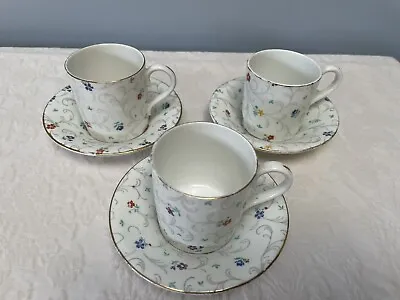 Buy Radfords Bone China Floral & Scroll Vintage Small Tea Cups/Espresso Cups & Sauc • 4.50£