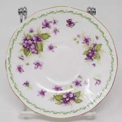 Buy Rosina Queens Saucer Bone China Special Flowers Violets February England Floral • 6.63£