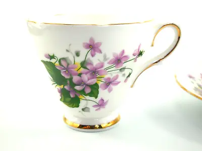Buy Sutherland Fine Bone China Floral Cup Saucer Set Staffordshire England (Bin E63) • 13.25£