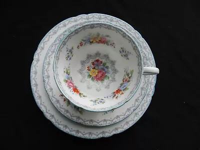 Buy Shelley Crochet 13303 Trio Cup Saucer And Side Plate • 19.99£