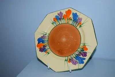 Buy A Clarice Cliff Small 5 1/2  Hexagonal Side Plate  Autumn Crocus  Pattern 1930 • 55£