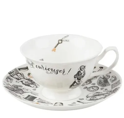 Buy Alice In Wonderland Teacup V&A Fine China Gift Boxed Curioser Cup And Saucer Set • 17.99£