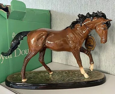Buy Royal Doulton Horse The Winner On Ceramic Plinth. Da 154b Brown Gloss Perfect • 85£