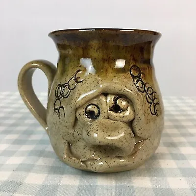 Buy Pretty Ugly Pottery Mug Made In Wales Studio Stoneware Mug  VGC Brown Glazed • 9.99£