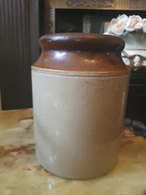 Buy Vintage Salt Glazed Stoneware Storage/Jar/Pot Kitchen Farmhouse    7 1/2   Tall • 12.99£