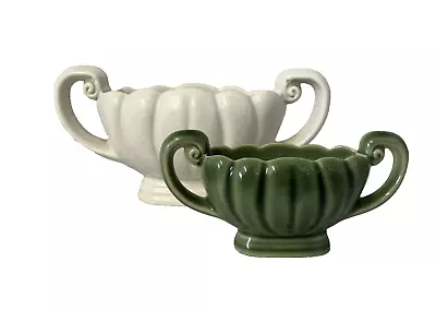 Buy Vintage Wade Miniature Trophy Vase Set Green White  Handle Vases - FREE POSTAGE • 15.95£
