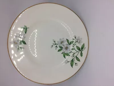 Buy Crown Bone China, White Flower Design Dinner Plate, 23 Cm Diameter, Single Sale • 4£