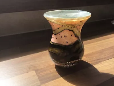 Buy Vintage Studio  Glass Vase Multicoloured.Signed On Base • 9.99£