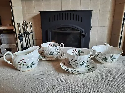 Buy Vintage Foley Bone China Cream Jug Sugar Bowl With Two Teacups And Saucers  • 12.99£