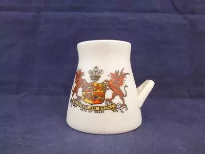 Buy Vintage Goss Crested Ware Ancient Earthen Jar - Arms Of Wales. • 11.96£