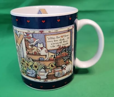 Buy Within This Home Lang And Wise Coffee Tea Cup Mug Sunflowers Cat Heart Blue • 4.73£