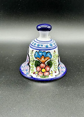 Buy Vtg Talavera Mexican Pottery Bell   La Fe  Pue Mexico Hand Painted Floral • 11.34£