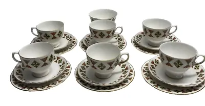 Buy Gainsborough Bone China Tea Cups And Saucers, Small Plates, Set Of 6 ( D45) • 19.99£