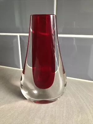 Buy Whitefriars Vintage 1960s Red Teardrop Vase By Geoffrey Baxter. • 13£