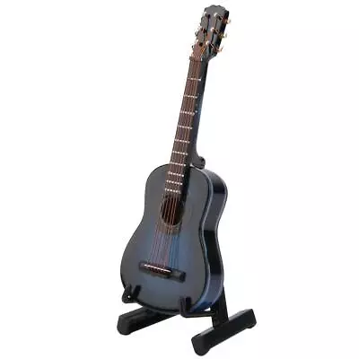 Buy Guitar Miniature Wooden Musical Instruments Model Ornament Decoration Mini Gift • 10.84£