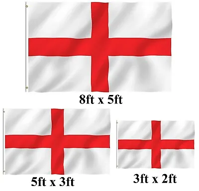 Buy England Flag St George Flag - Euro 2024 Football Flag St George's Day - 2 Sizes • 0.99£
