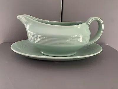 Buy Woods Ware Beryl Green Gravy  Boat And Stand • 19£