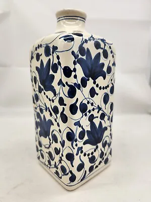 Buy Vintage Deruta Hand Painted Italian Blue & White Bottle Vase 9  X 3.5  • 26.55£
