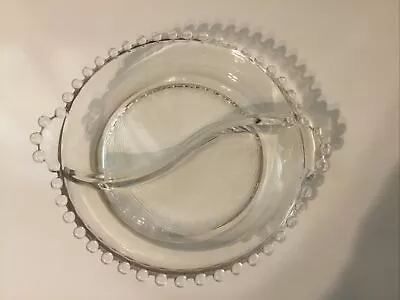 Buy Imperial Candlewick Crystal Elegant Glassware Divided Relish Dish  6 1/2 In. • 9.60£