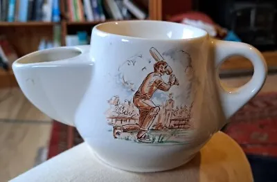 Buy Vintage Royal Victoria Pottery Wade Shaving Mug Cricket Interest Gift  • 7£