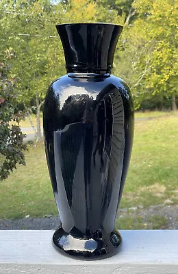 Buy 15  Vintage 20th C. Black Amethyst Glass LARGE Vase • 38.42£