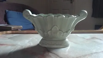 Buy Vintage Sylvac Style Pale Green Pottery Small Oval Vase • 2.50£