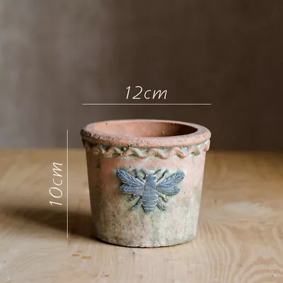 Buy Bee Red Pottery Flowerpot Flower Vase Garden Outdoor • 68.04£