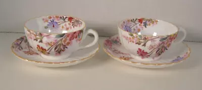 Buy 2 Sets Spode Copeland's Chelsea Garden Tall Cups & Saucers - Excellent Cond. • 37.55£