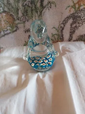 Buy Phoenician..Maltese Art Glass PENGUIN MILLEFOIRI Paperweight  + Label Hand Blown • 12£