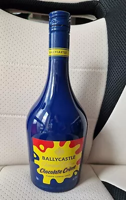 Buy Ballycastle Decorative Gloss Dark Blue Liquor Empty Glass Bottle With Lid 70cl • 1.25£