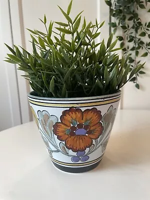 Buy Vintage Gouda Pottery Plant Pot Hand Painted Dutch Floral • 28.36£