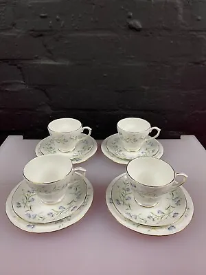 Buy 4 X Duchess Harebell Tea Trios Cups Saucers And Side Plates Set • 29.99£
