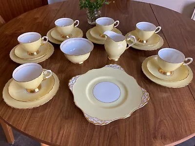 Buy Vintage Tuscan Fine Bone China Tea Set (21 Pieces - 6 Place Setting) • 325£